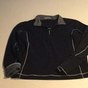 EUC Nike 3/4 zip black jacket with pinstripe